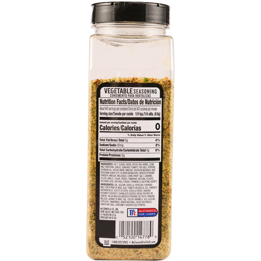 McCormick Grill Mates Vegetable Seasoning 20 oz bottle bold flavors herbs spices