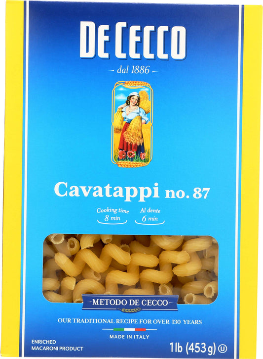 De Cecco Cavatappi Pasta 12 pack case authentic Italian bronze cut