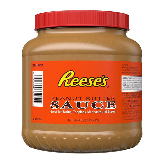 Large 4.5 lb pail of Reese's Peanut Butter Sauce for foodservice use