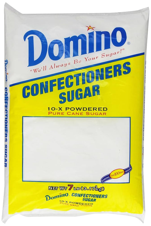 Domino Confectioners Sugar 7 lb pure cane 10X powdered high quality bulk bag