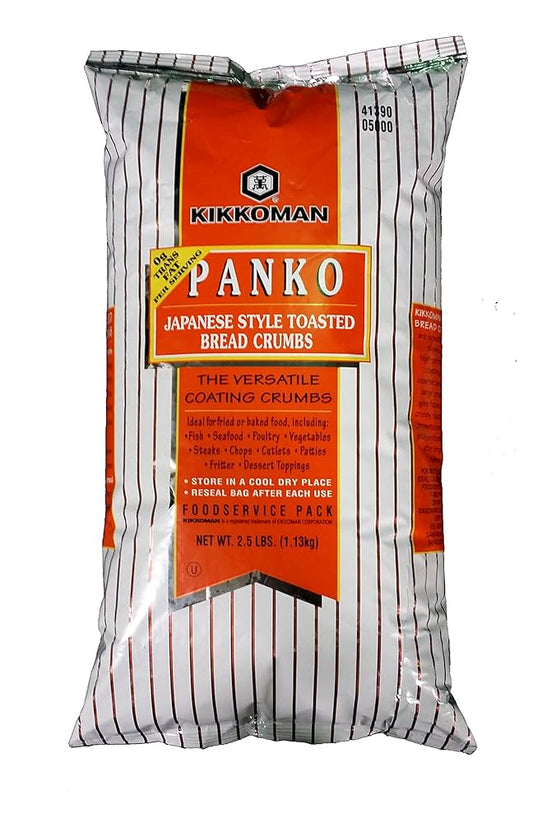 Kikkoman Japanese Toasted Panko Bread Crumbs 2.5 lbs foodservice bag