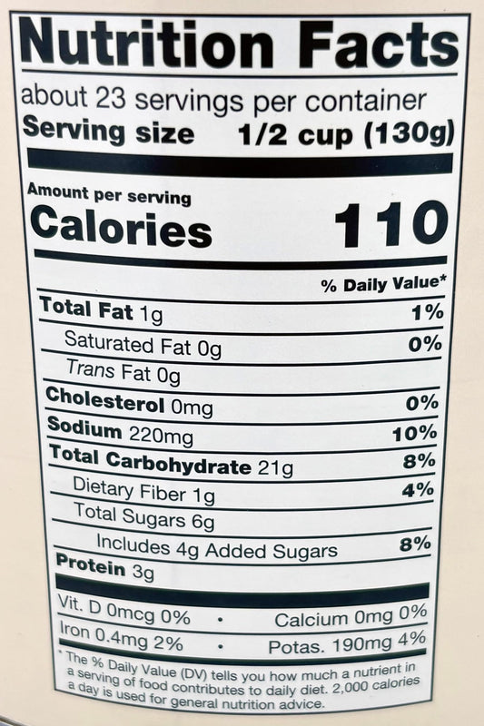 Chef's Quality Cream Style Corn in #10 Can, 2976g bulk foodservice packaging