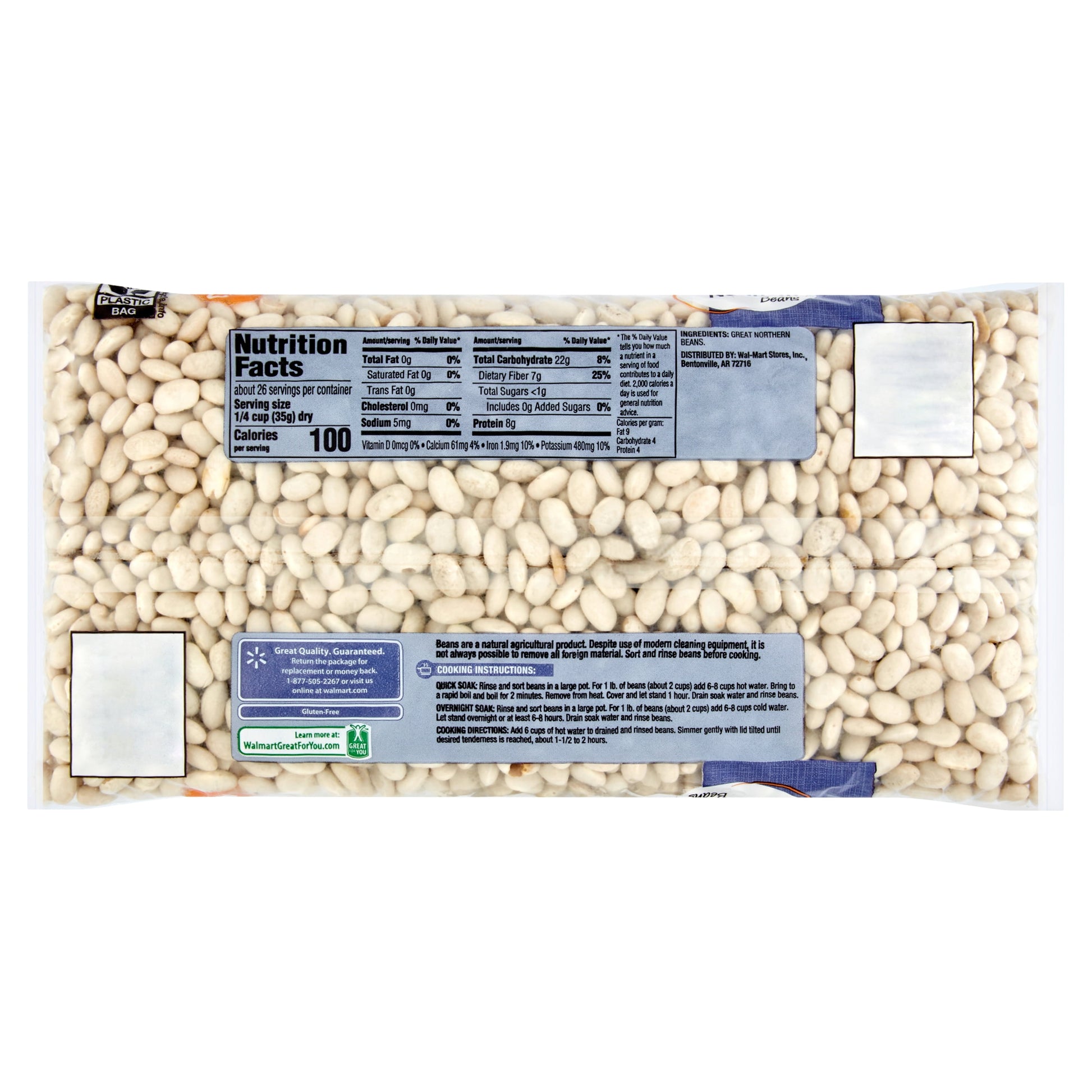 Chef's Quality Great Northern Beans 6 lb can front view