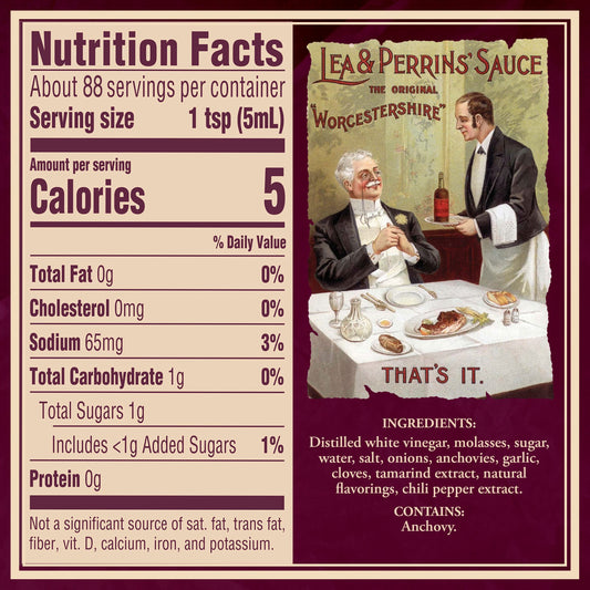 Lea & Perrins The Original Worcestershire Sauce 15 fl oz Glass Bottle front label