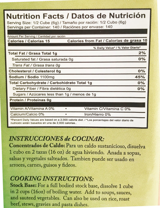 Sabor Nuestro Beef Flavor Bouillon Cubes 70 Count restaurant size jar