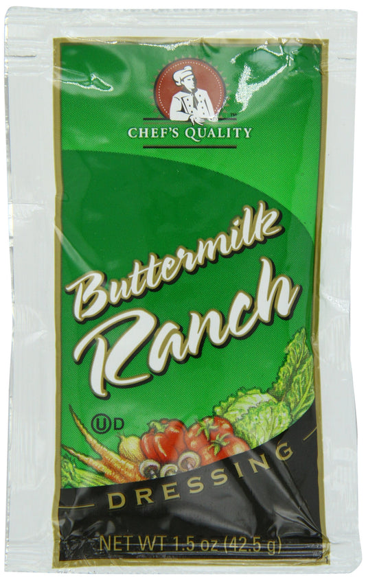 Chef's Quality Ranch Dressing Mix 3.2 oz packet front packaging classic ranch flavor