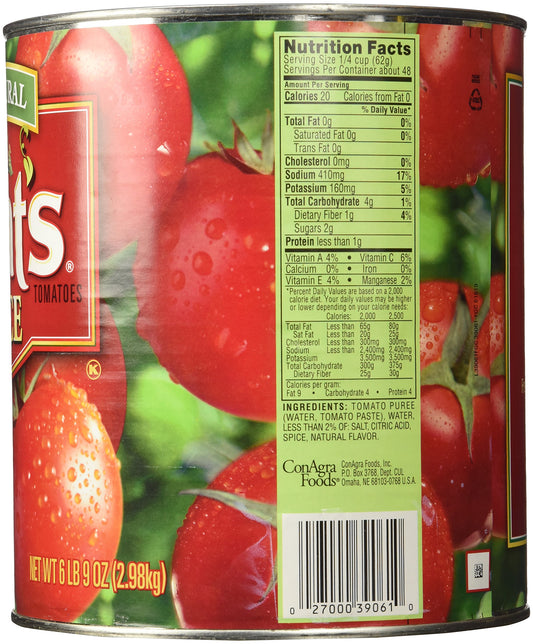 Hunt's Tomato Sauce No. 10 Can - California vine-ripened, bulk 6-lb restaurant foodservice tin