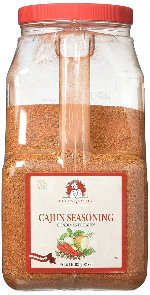 Chef's Quality Cajun Seasoning 6 lbs jug - large bulk spice container for southern and creole cooking