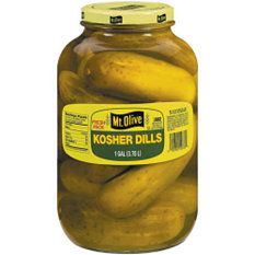 Mt. Olive Kosher Dill Pickles 1 Gallon Jar - crisp, tangy, and perfect for food service