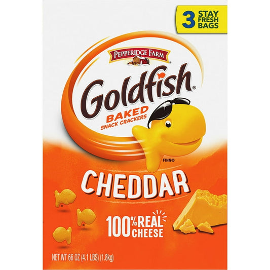 Pepperidge Farm Goldfish Cheddar Baked Snack Crackers 31 oz Bulk Carton