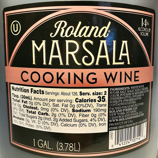 Roland Marsala Cooking Wine 1 Gallon professional grade jug for restaurant use