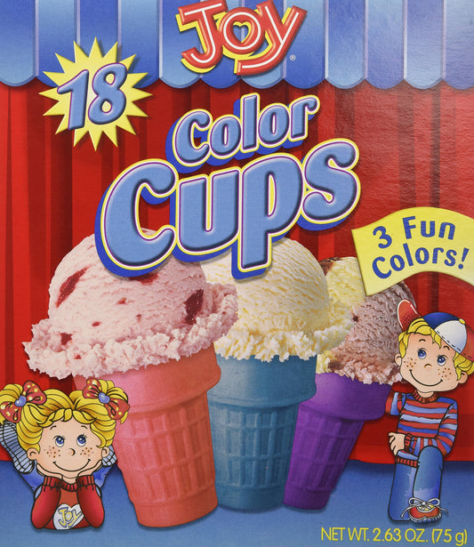 Joy #22 Jacketed Cone Cups bulk pack 108 count single serve ice cream cones