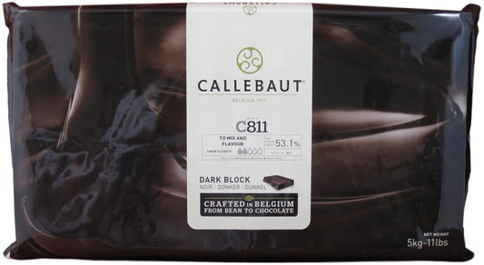 Callebaut Extra Dark Chocolate 11 lb Block for Baking and Confectionery