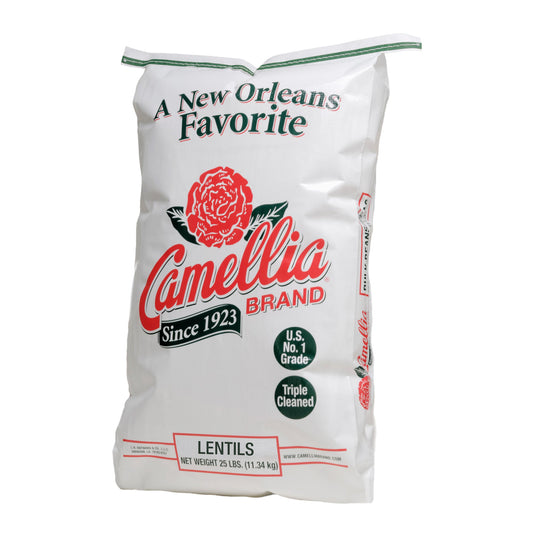 25 lb bag of premium dried lentil beans bulk packaging