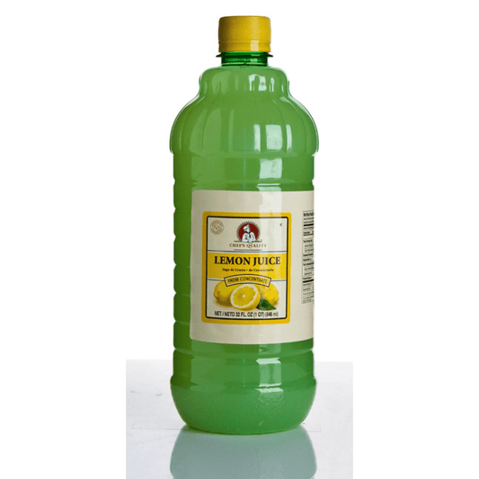 Chef's Quality Lemon Juice 32 oz bottle with label