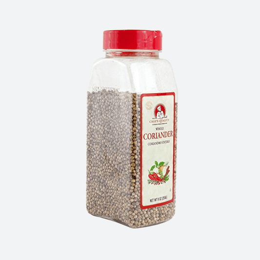 Chef's Quality Whole Coriander 9 oz jar restaurant grade spice