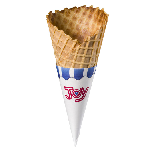Joy Cone Small Waffle Bowl 60 count bulk package showing golden waffle cone bowls stacked in tray