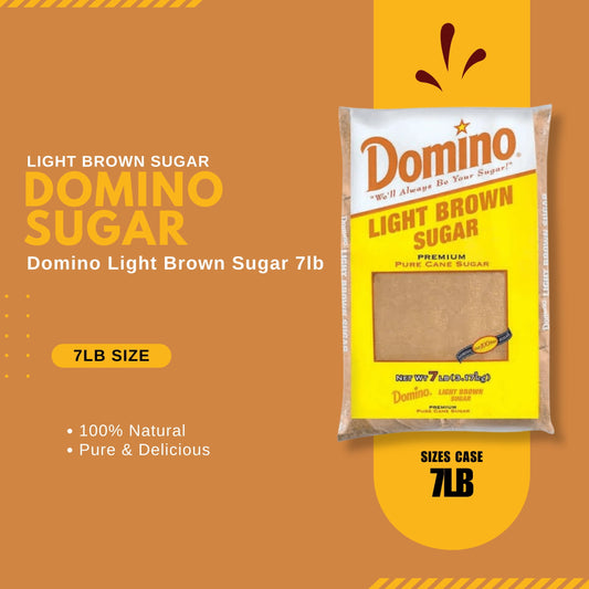 Domino Light Brown Sugar 7 lb bag front packaging