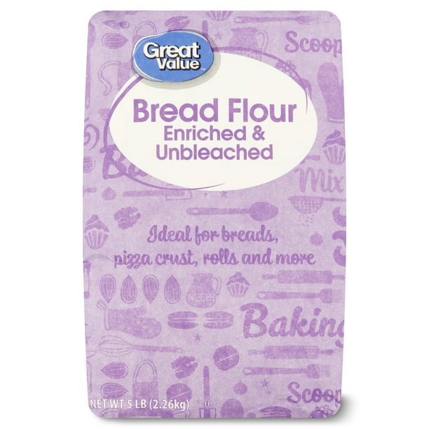 Great Value All Purpose Unbleached Enriched Bread Flour 5lb Bag