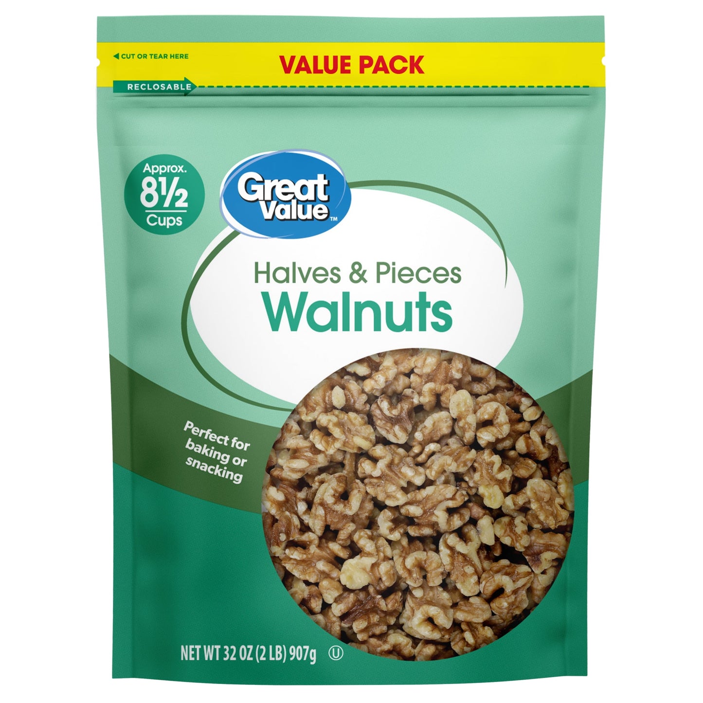 Bag of Kirkland Light Chopped Walnuts, 3 lb bulk