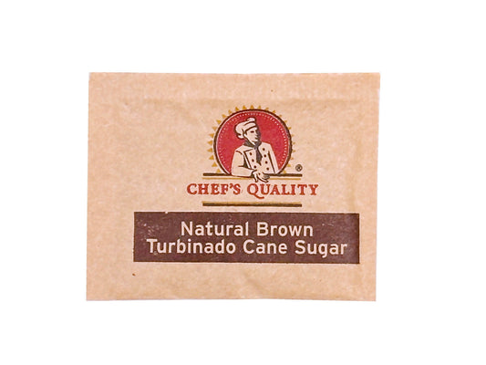 Chef's Quality Turbinado Sugar Packets bulk box 1000 count natural cane sugar