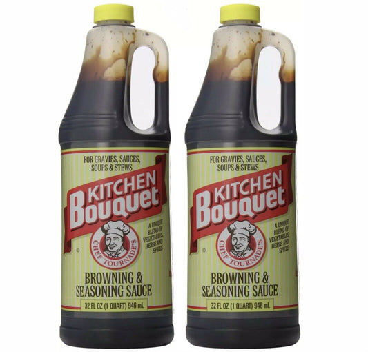 Kitchen Bouquet Browning & Seasoning Sauce 32 oz bottle with distinctive label