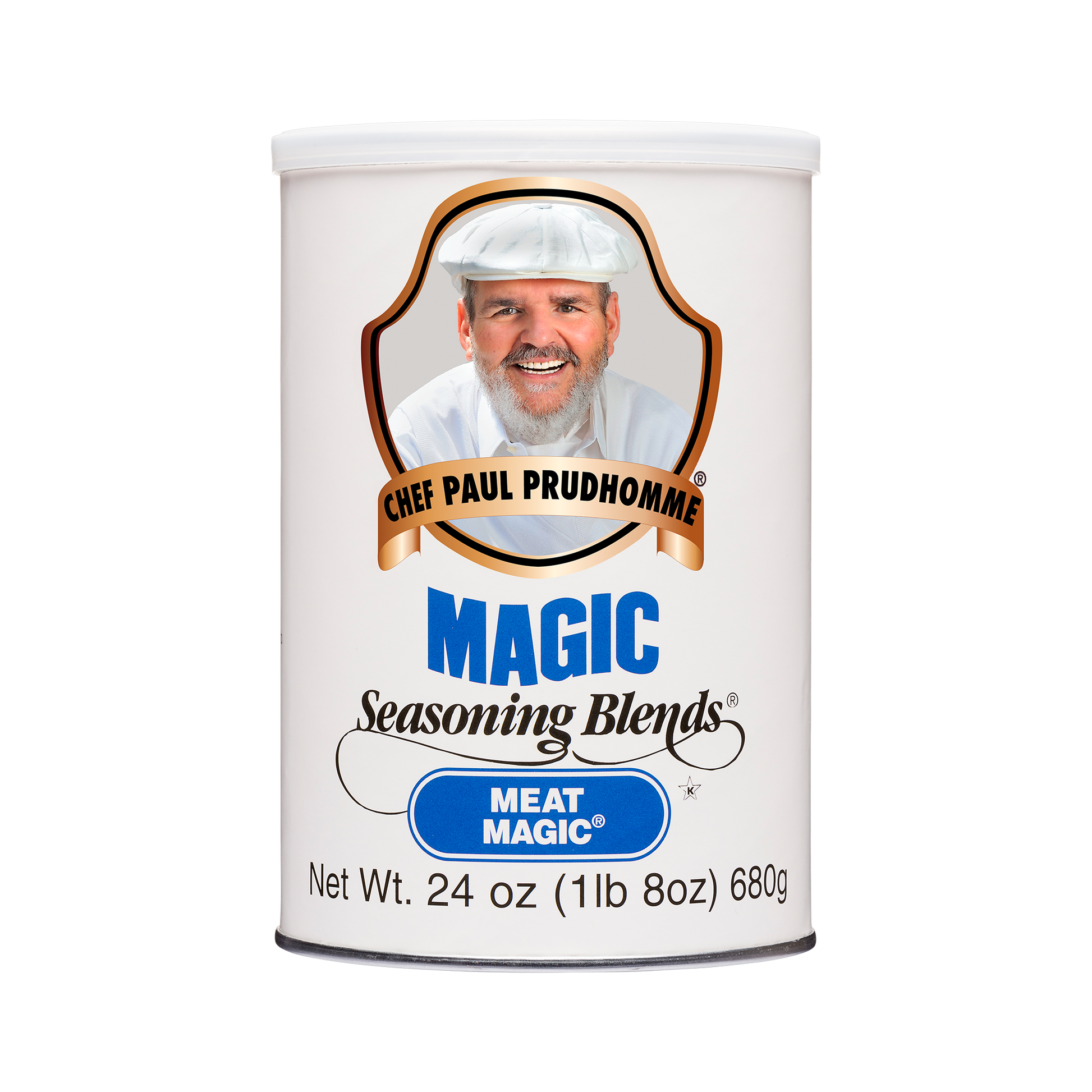 Chef Paul Prudhomme's Meat Magic Seasoning 24 oz bulk container front packaging