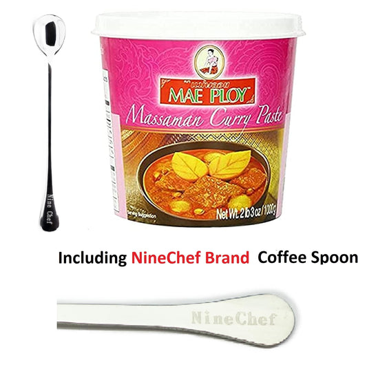 Mae Ploy Red Curry Paste 35 oz Tub showing authentic Thai packaging