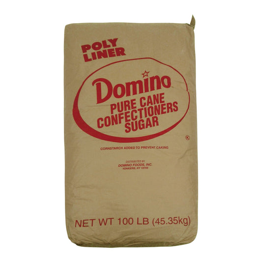 Domino 6X Confectioners Powdered Sugar 25 lb bulk bag for baking and pastries