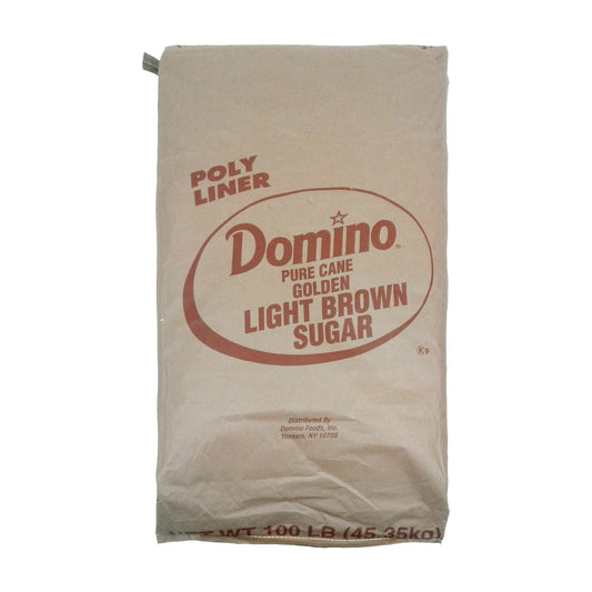 Front view of Domino Light Brown Sugar 50 lb bulk bag