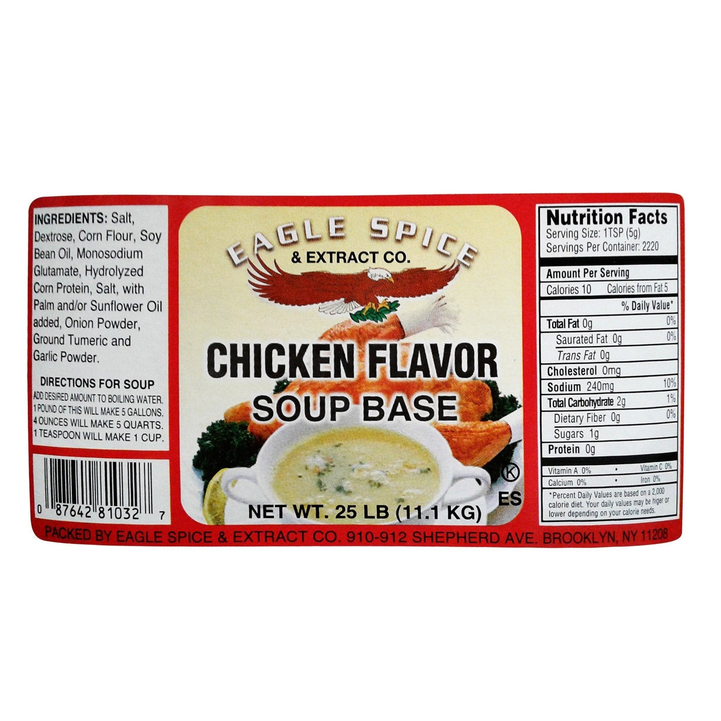 Sabor Nuestro Chicken Base 25 lb commercial foodservice jar with label