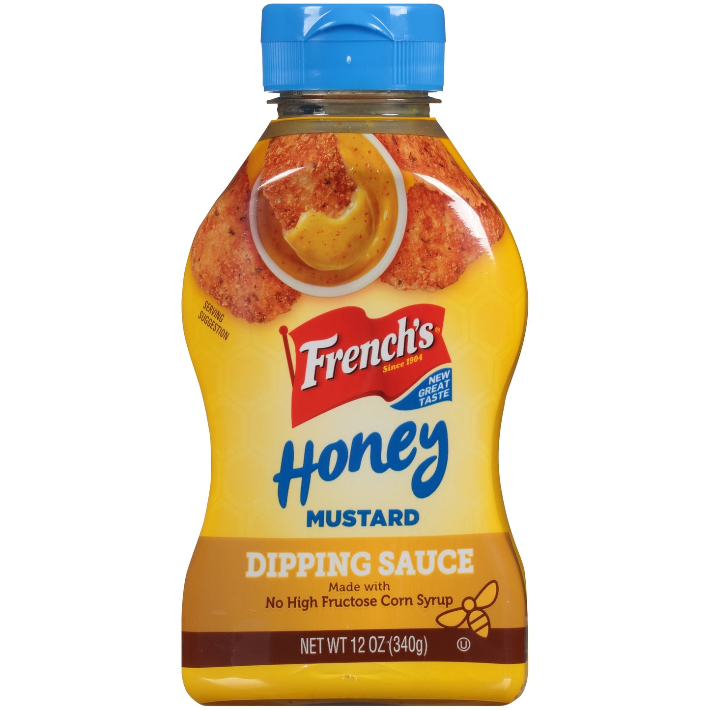 French's Honey Mustard 105 oz commercial squeeze bottle front view