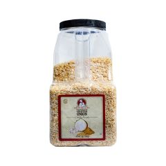 Chef's Quality Chopped Onion 3 lbs clear plastic jar front label