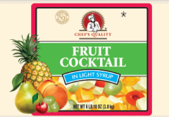 Chef's Quality Fruit Cocktail in Light Syrup #10 Can bulk foodservice image