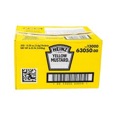 Heinz Yellow Mustard Packets 500 Count Bulk Foodservice Main