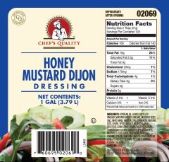 Chef's Quality Honey Mustard Dressing 1 Gallon Jug front view