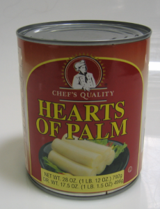 Chef's Quality Hearts of Palm 28 oz can showing front label