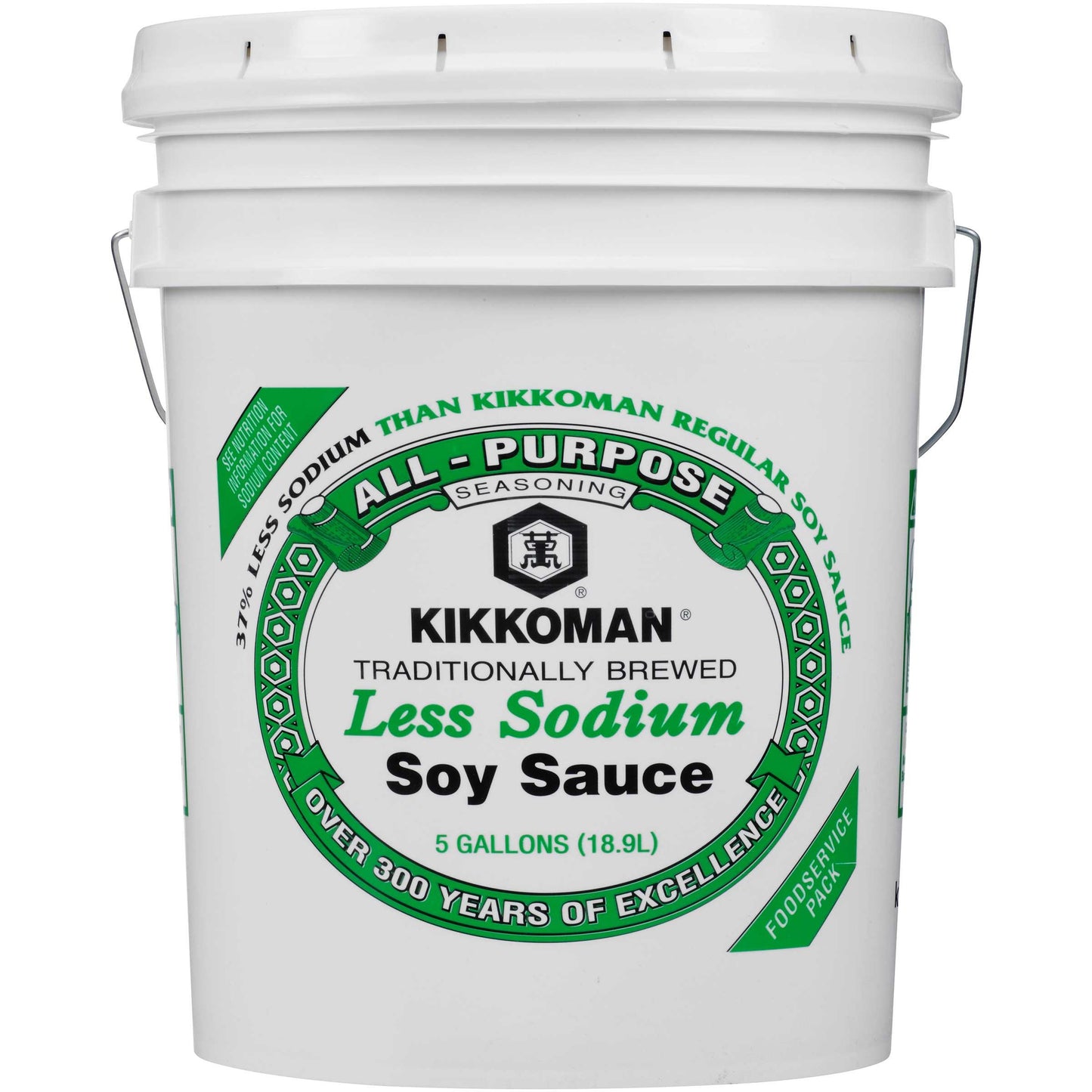Kikkoman Lite Soy Sauce Less Sodium 5 Gallon Bulk Jug