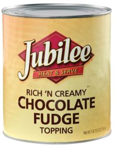 Jubliee Rich N Creamy Chocolate Fudge Topping 96 oz bulk jar