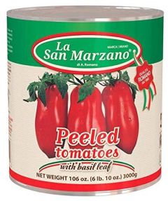 La San Marzano Whole Peeled Tomatoes in a #10 Can for foodservice use