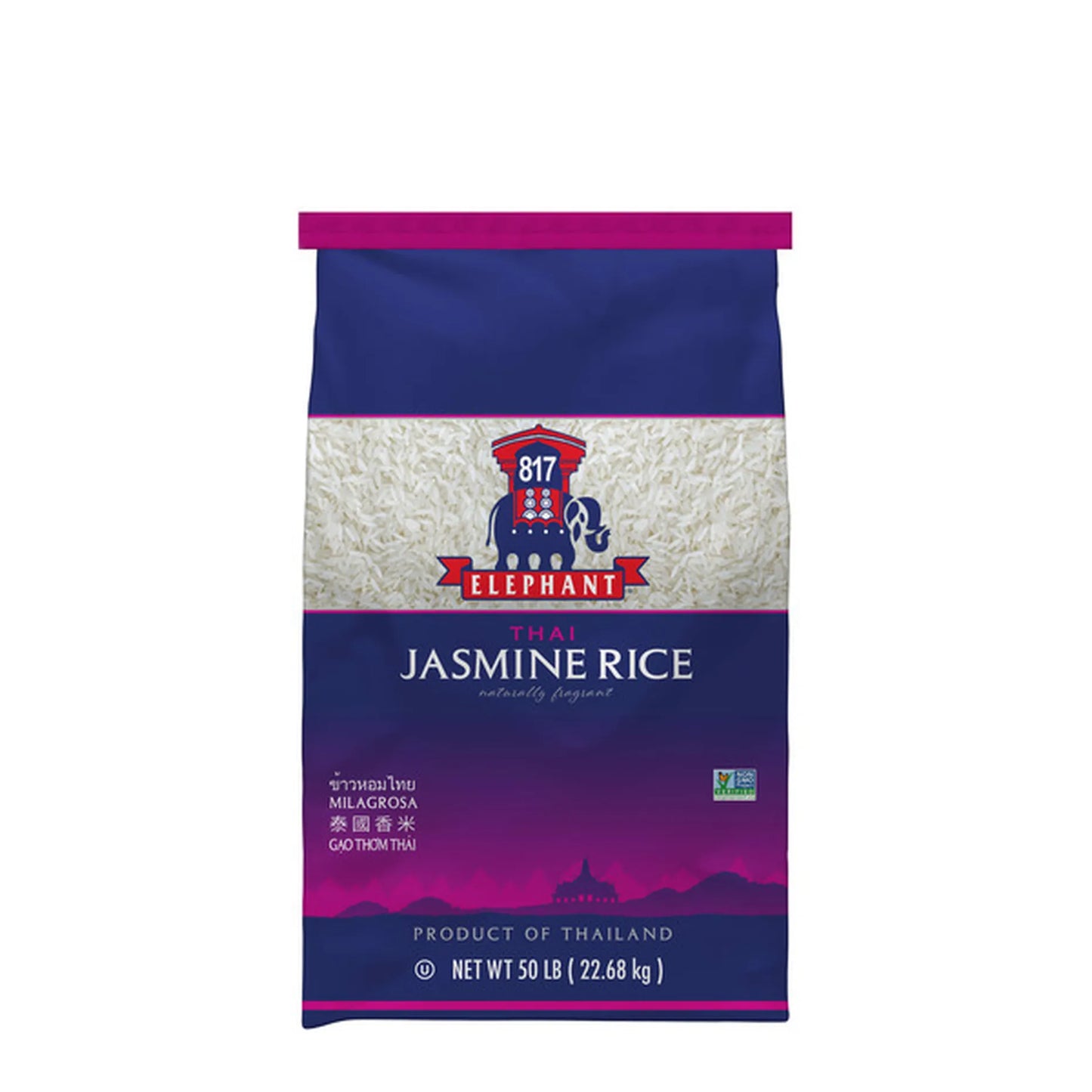 817 Elephant Thai Hom Mali Jasmine Rice 50 lb bag