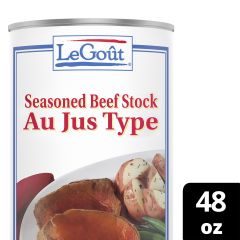 LeGout Seasoned Beef Stock Au Jus Style 48oz can, professional foodservice packaging