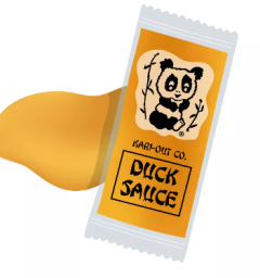 Box of Panda Duck Sauce Packets, 450 individual servings