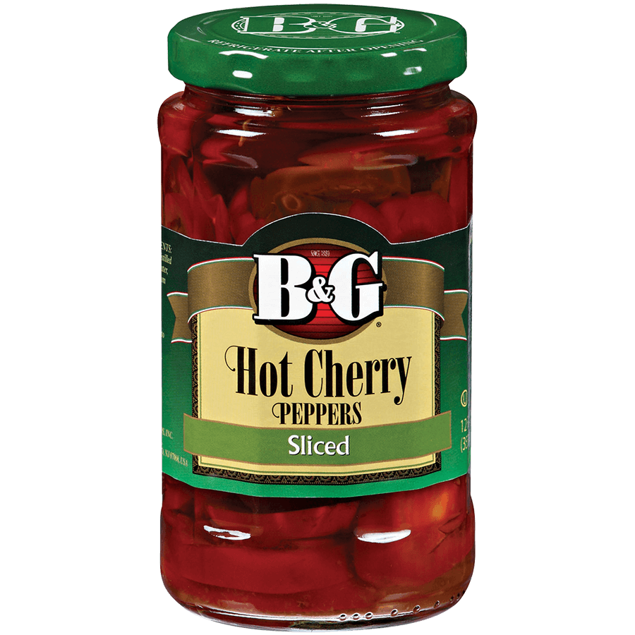 B&G Hot Sliced Cherry Peppers Gallon Jar