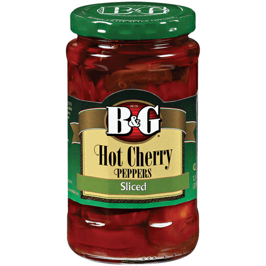 B&G Hot Sliced Cherry Peppers Gallon Jar