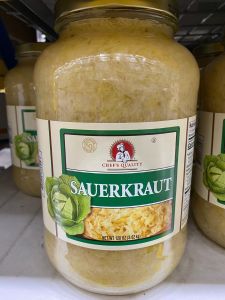 Chef's Quality Sauerkraut 1 gallon bulk tub traditional fermented cabbage