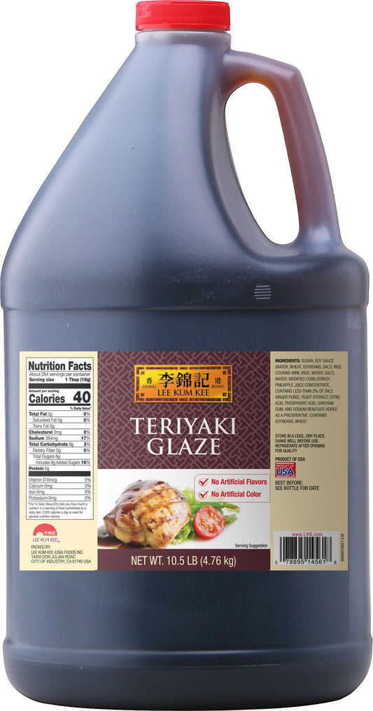 Lee Kum Kee Teriyaki Glaze 1 Gallon foodservice jug with Asian label