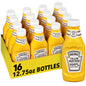 Heinz Yellow Mustard 16 count 12.75 oz bottles, classic condiment bulk pack