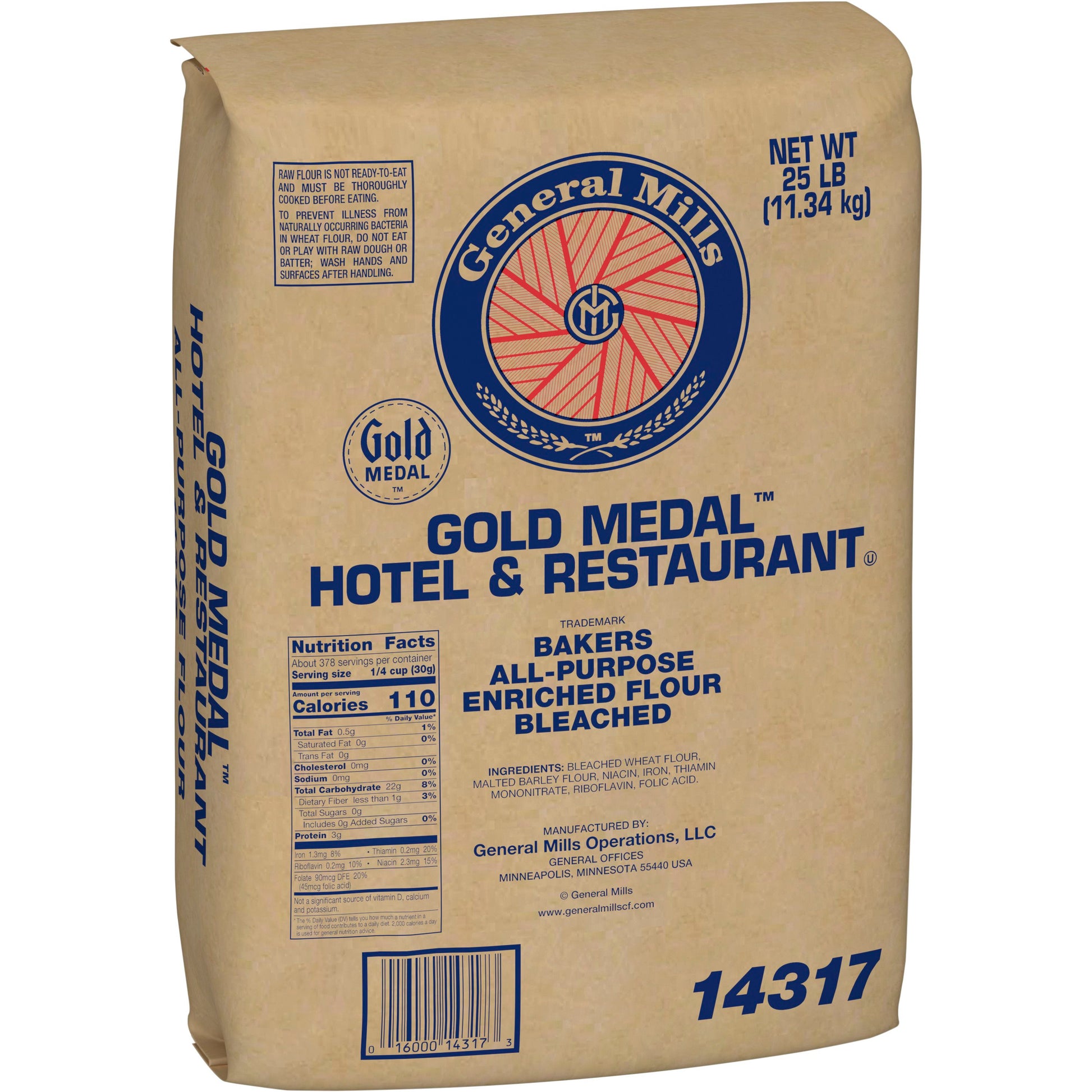 Gold Medal Hotel & Restaurant Flour 25 lb bulk bag for foodservice and bakeries