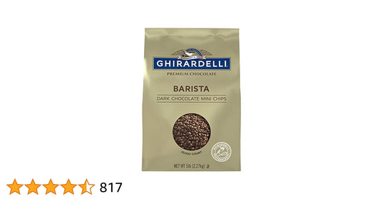 Ghirardelli Dark Chocolate Mini Chips 5 lb Bulk Bag – Premium Chocolate for Baking and Desserts